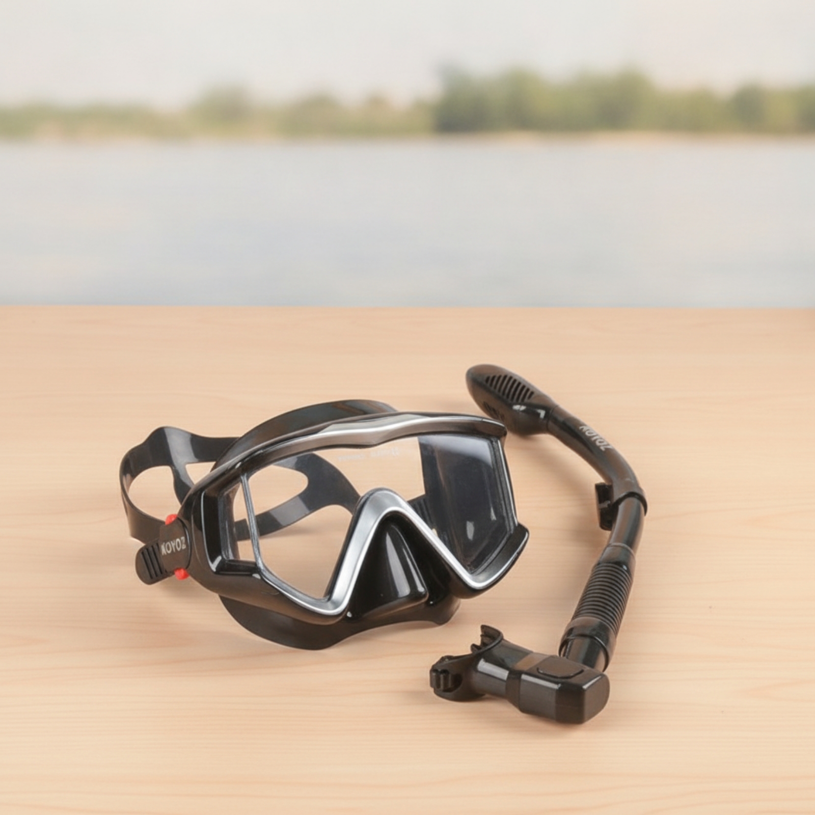 Freediving Mask Set - Snorkeling Set Wide-View Diving Mask with