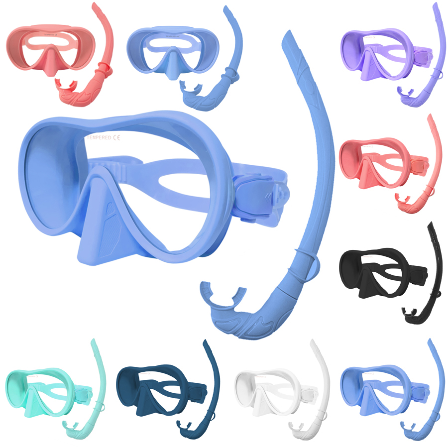 Freediving Mask Set - Diving facial mirror, anti -fog 180