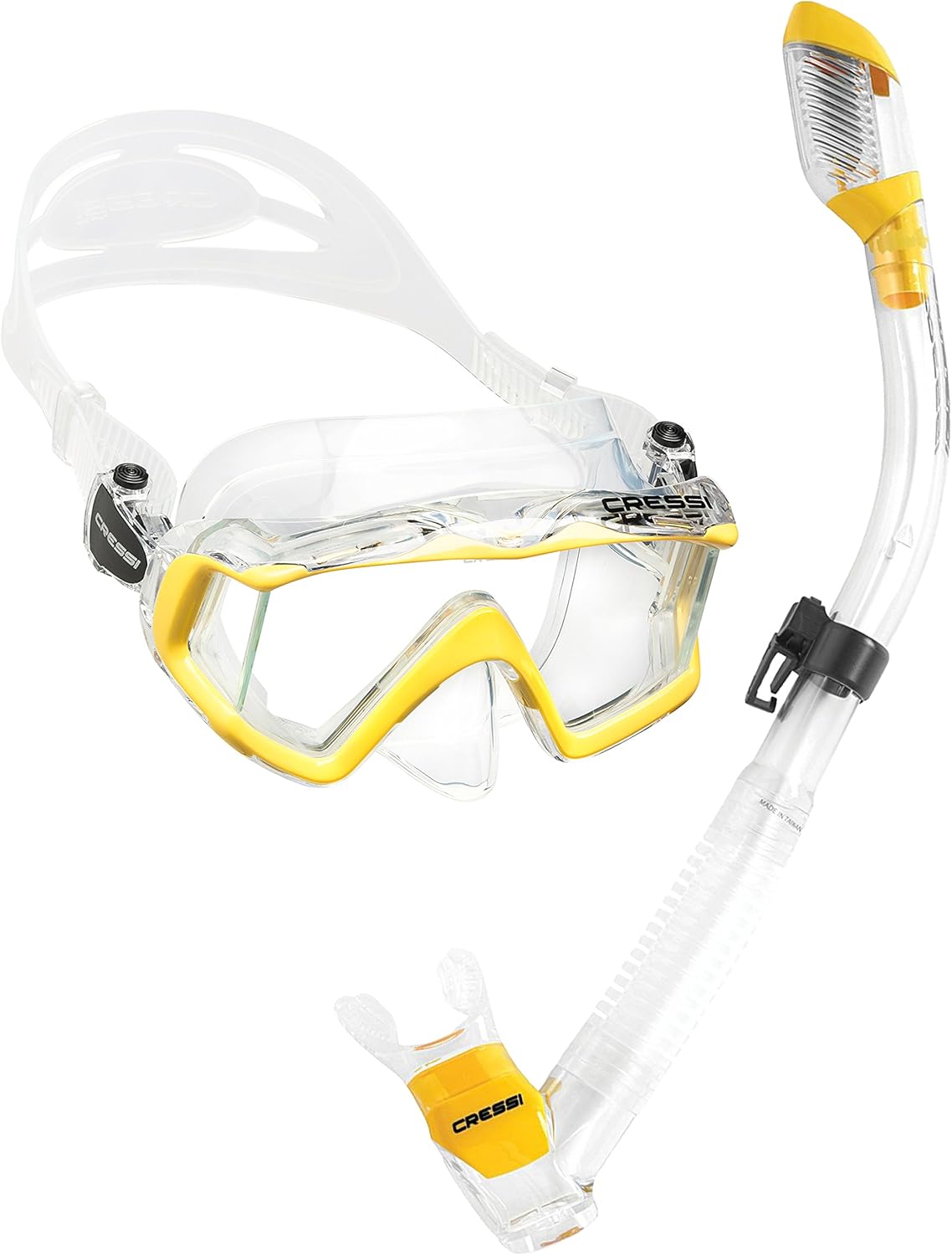 Freediving Mask Set - Wide Panoramic View Snorkel Mask and