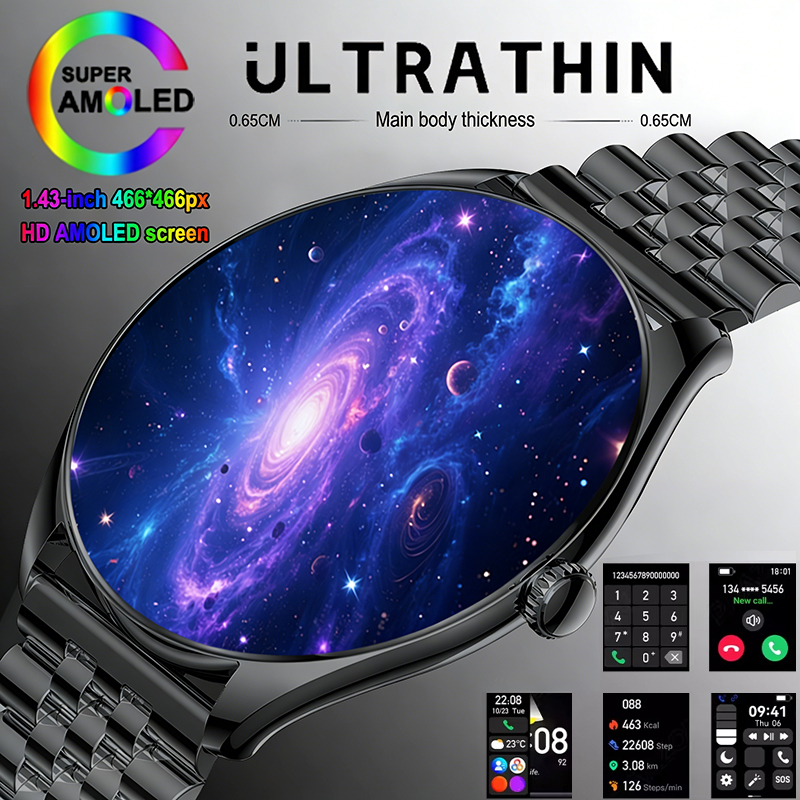 Aquatic Sports Performance - New Ultra Thin SmartWatch Men AMOLED