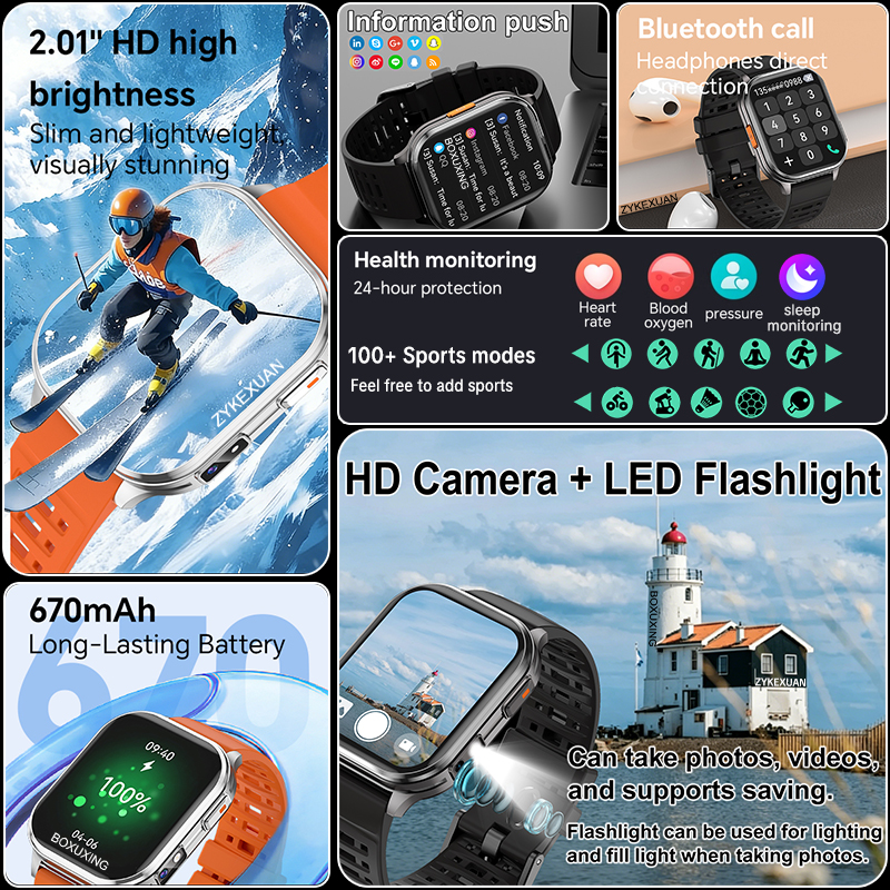 New Smartwatch Men Women Camer - Aquatic Sports Performance avaliação e preço