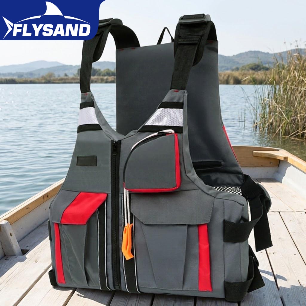 Outdoor Fishing Vest High Buoy - Life Jacket Buoyancy avaliação e preço