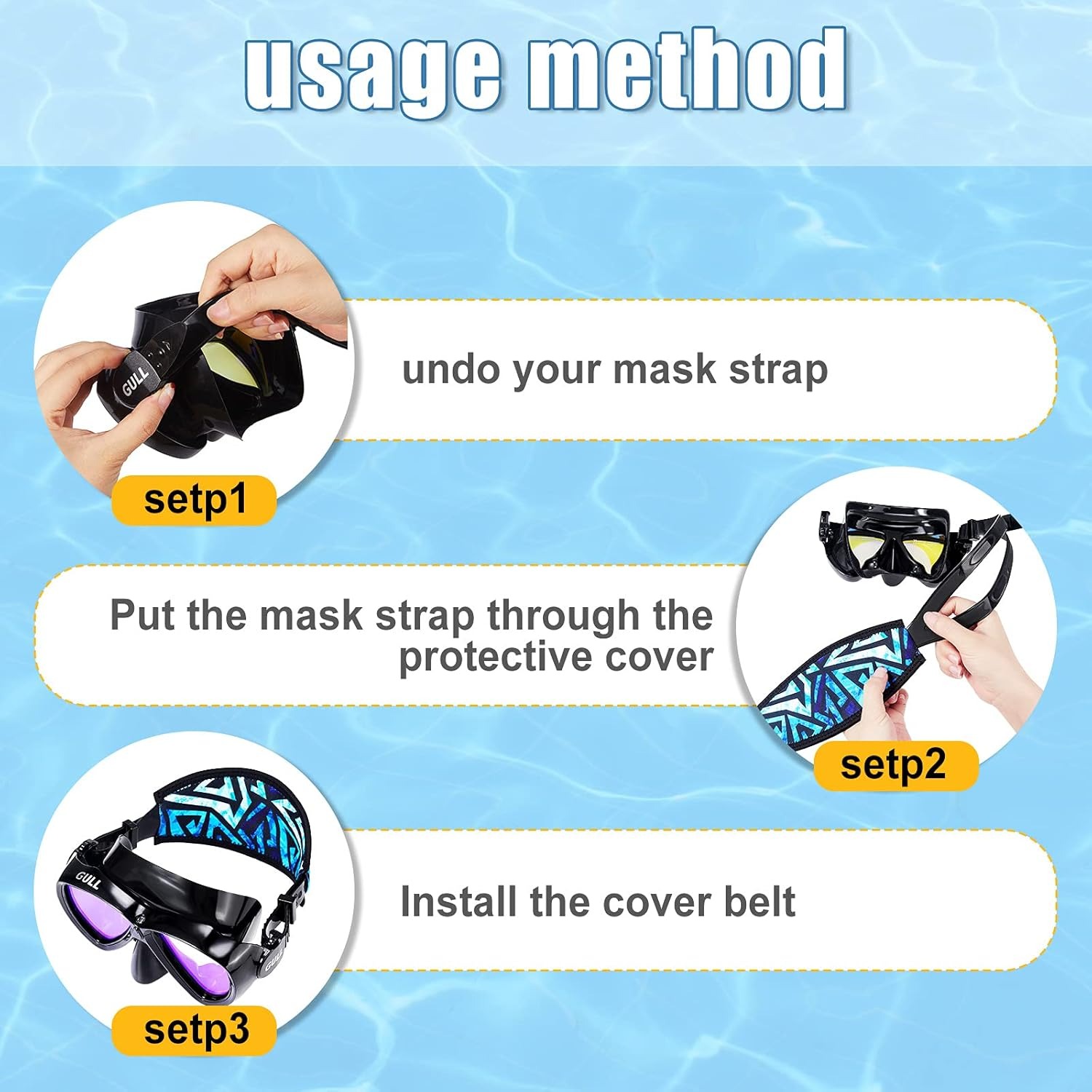 Scuba Diving Mask Strap Cover  - Freediving Mask Set avaliação e preço