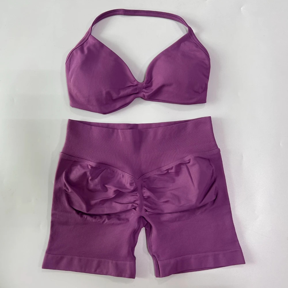 Ruched Seamless Yoga Set for W - Aquatic Sports Bra avaliação e preço