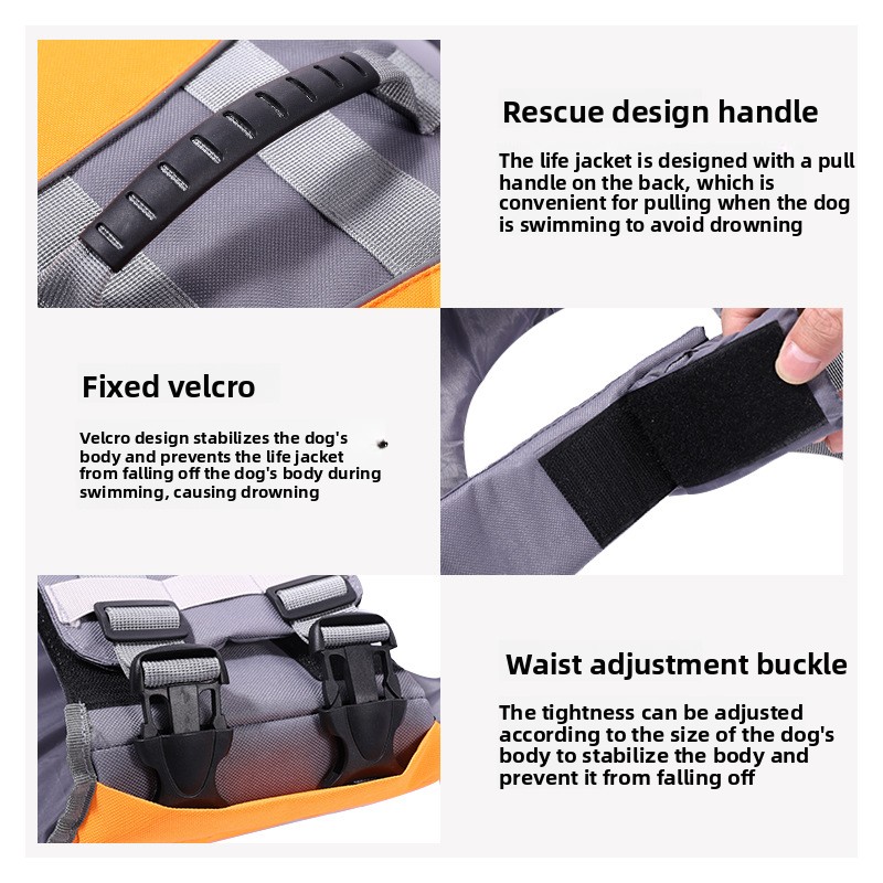 Pet Life Vest Dog Life Jacket  - Life Jacket Buoyancy avaliação e preço