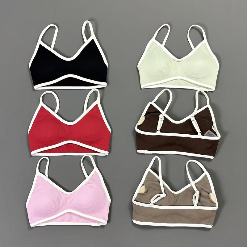 Women Contrastline Yoga Bra V  - Aquatic Sports Bra avaliação e preço