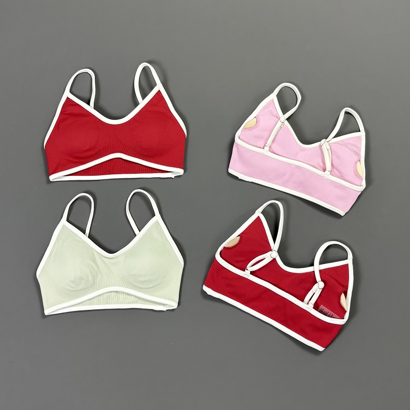 Women Contrastline Yoga Bra V  - Aquatic Sports Bra avaliação e preço