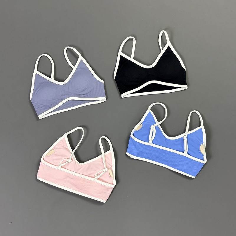 Women Contrastline Yoga Bra V  - Aquatic Sports Bra avaliação e preço
