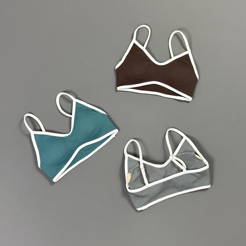 Women Contrastline Yoga Bra V  - Aquatic Sports Bra avaliação e preço