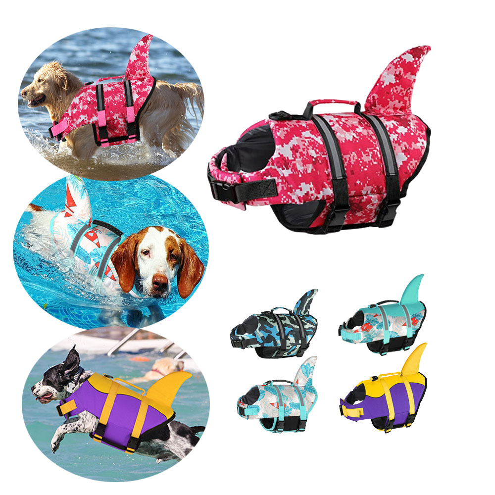 Dog Life Jacket Shark Ripstop  - Life Jacket Buoyancy avaliação e preço
