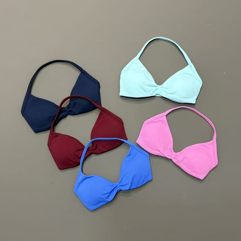 Women Halter Sports Bra V-Neck - Aquatic Sports Bra avaliação e preço