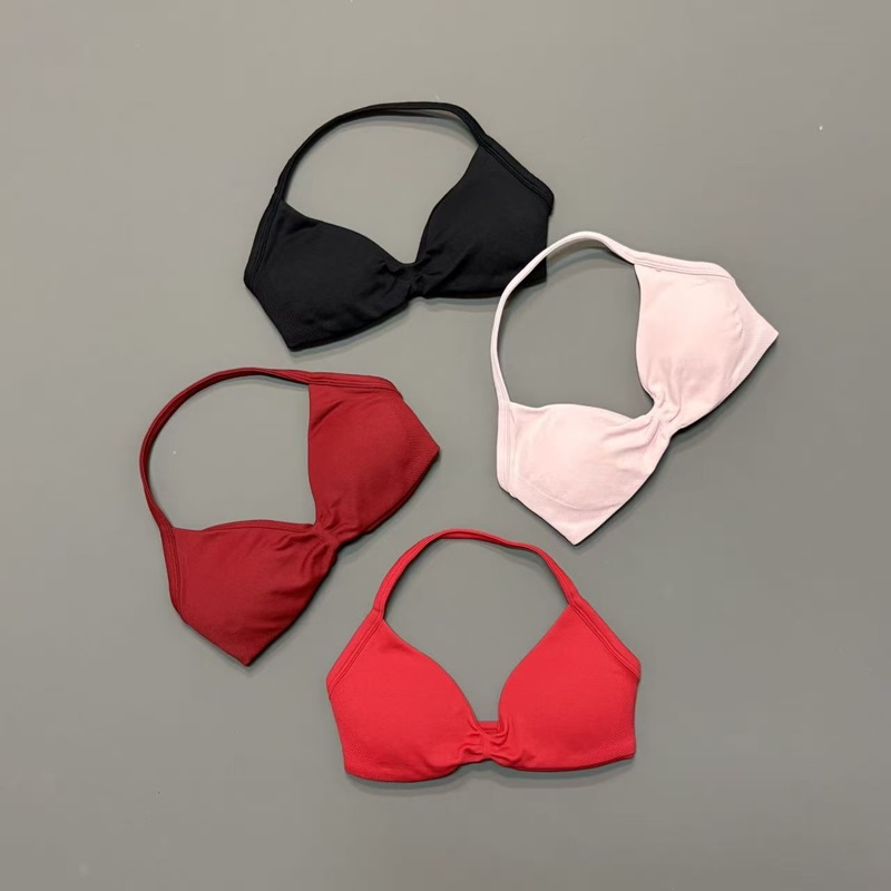 Women Halter Sports Bra V-Neck - Aquatic Sports Bra avaliação e preço
