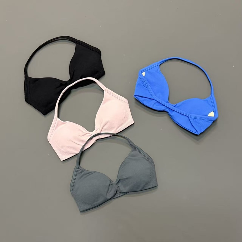 Women Halter Sports Bra V-Neck - Aquatic Sports Bra avaliação e preço